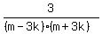 3%2F%28%28m-3k%29%28m%2B3k%29%29