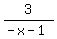 3%2F%28-x-1%29