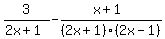 3%2F%282x%2B1%29-%28x%2B1%29%2F%282x%2B1%29%282x-1%29