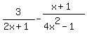 3%2F%282x%2B1%29-%28x%2B1%29%2F%284x%5E2-1%29