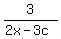 3%2F%282x-3c%29
