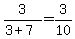 3%2F%283%2B7%29=3%2F10