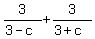3%2F%283-c%29%2B3%2F%283%2Bc%29