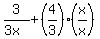 3%2F%283x%29+%2B+%284%2F3%29%28x%2Fx%29