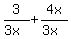 3%2F%283x%29+%2B+4x%2F%283x%29