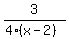 3%2F%284%28x-2%29%29