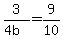 3%2F%284b%29=9%2F10