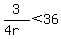 3%2F%284r%29%3C36