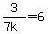 3%2F%287k%29+=+6