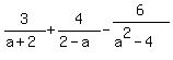 3%2F%28a%2B2%29%2B4%2F%282-a%29-6%2F%28a%5E2-4%29