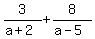 3%2F%28a%2B2%29+%2B+8%2F%28a-5%29