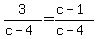 3%2F%28c-4%29+=+%28c-1%29%2F%28c-4%29
