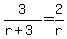 3%2F%28r%2B3%29=2%2Fr