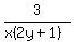 3%2F%28x%282y%2B1%29%29