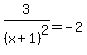 3%2F%28x%2B1%29%5E2=-2