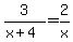 3%2F%28x%2B4%29=2%2Fx