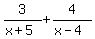 3%2F%28x%2B5%29%2B4%2F%28x-4%29