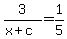 3%2F%28x%2Bc%29=1%2F5