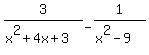 3%2F%28x%5E2+%2B+4x+%2B+3%29+-+1%2F%28x%5E2-9%29