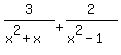 3%2F%28x%5E2+%2B+x%29%2B+2%2F%28x%5E2+-+1%29