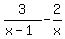 3%2F%28x-1%29+-+2%2Fx+