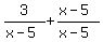 3%2F%28x-5%29%2B%28x-5%29%2F%28x-5%29