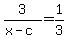 3%2F%28x-c%29=1%2F3