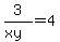 3%2F%28xy%29+=+4