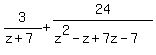 3%2F%28z%2B7%29+%2B+24%2F%28z%5E2-z%2B7z-7%29