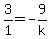 3%2F1=-9%2Fk