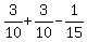 3%2F10+%2B+3%2F10+-+1%2F15