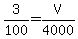 3%2F100=+V%2F4000