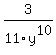 3%2F11y%5E10