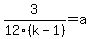 3%2F12%28k-1%29=a