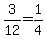 3%2F12=1%2F4