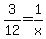 3%2F12=1%2Fx