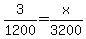 3%2F1200=x%2F3200