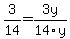 3%2F14=3y%2F14y
