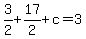 3%2F2%2B17%2F2%2Bc=3