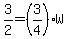 3%2F2=%283%2F4%29W