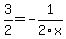 3%2F2=-1%2F2x