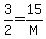 3%2F2=15%2FM