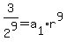 3%2F2%5E9=a%5B1%5Dr%5E9