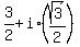 3%2F2+%2B+i%2A%28sqrt%283%29%2F2%29
