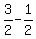 3%2F2+-+1%2F2