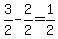 3%2F2+-2%2F2=1%2F2