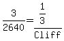 3%2F2640+=+%281%2F3%29%2FCliff