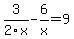 3%2F2x+-+6%2Fx+=+9