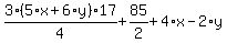 3%2F4%2A%285%2Ax%2B6%2Ay%29%2A17%2B85%2F2%2B4%2Ax-2%2Ay