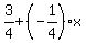3%2F4%2B%28-1%2F4%29x